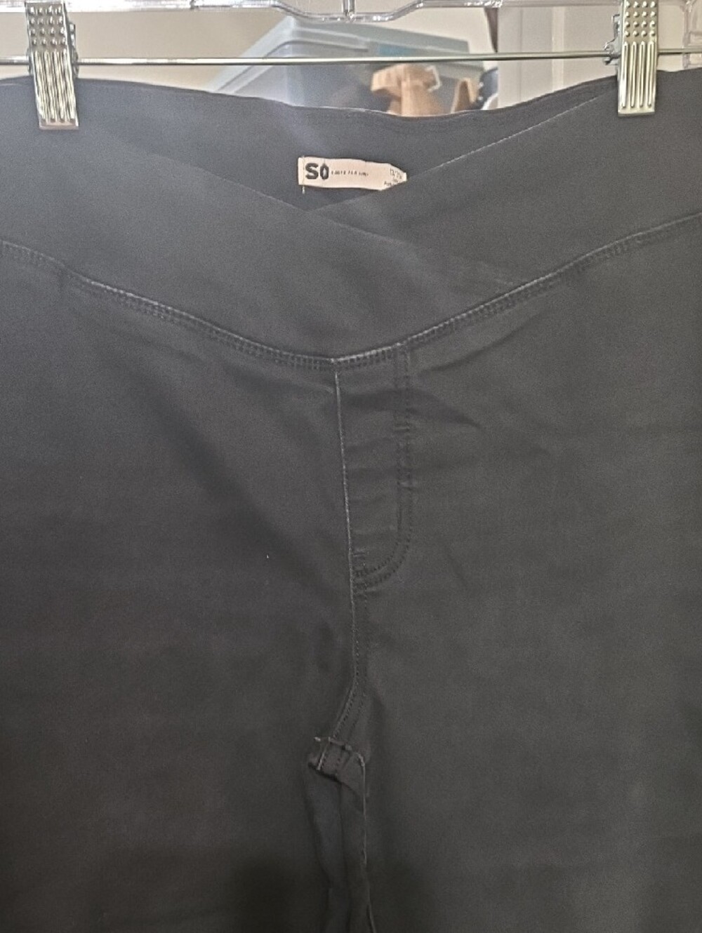 Jr. Black Cross High-Waist Flared Pants - Picture 2 of 4